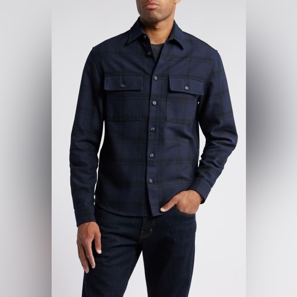 BOSS Owen Shadow Check Button-Up Overshirt size large - Picture 16 of 17